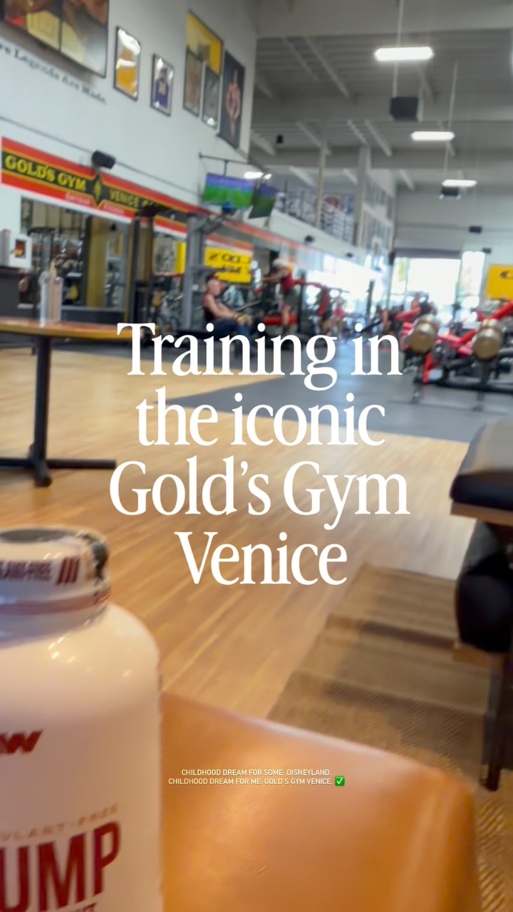 Training in the iconic Gold's Gym Venice