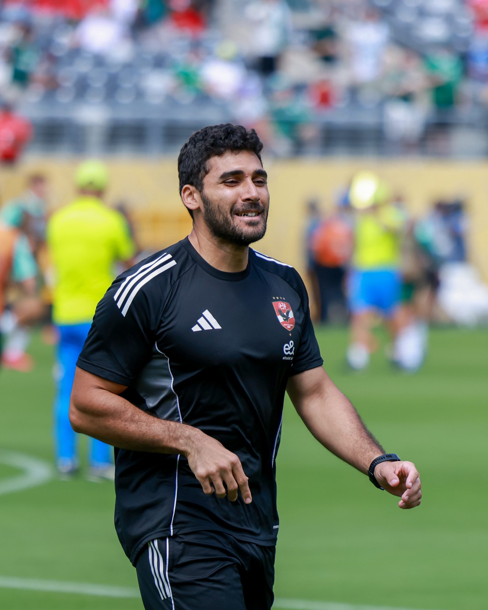 Shihy in the stadium before a match